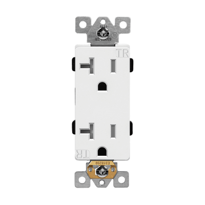 Industrial Grade Heavy Duty 20A Decorator Tamper Resistant Receptacle, 5-20R