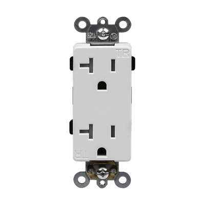 Industrial Grade Heavy Duty 20A Decorator Receptacle, 5-20R