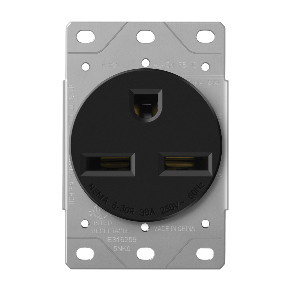 30 Amp, 250V, 2-Pole, 3-Wire, NEMA 6-30R
