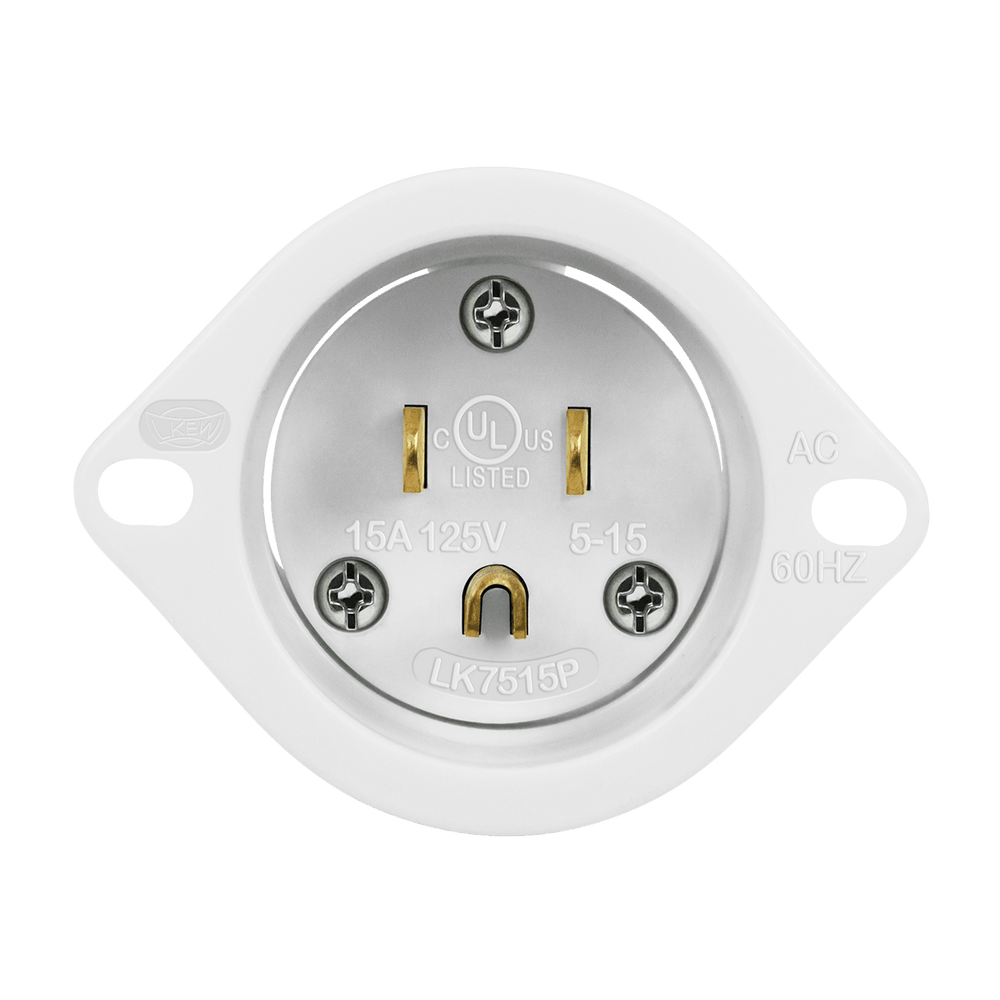 Straight Blade Flanged Inlet, 15A, 5-15PFI