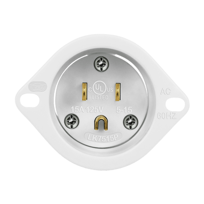 Straight Blade Flanged Inlet, 15A, 5-15PFI