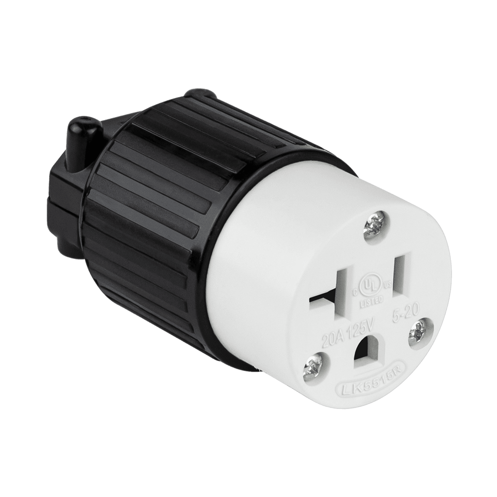 Straight Blade Cord Connector, 20A, 5-20C