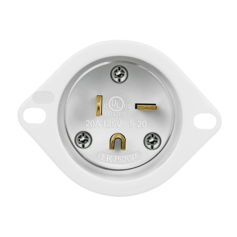 Straight Blade Flanged Inlet, 20A, 5-20PFI