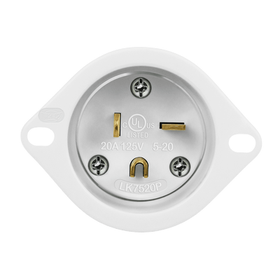 Straight Blade Flanged Inlet, 20A, 5-20PFI