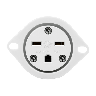 Straight Blade Flanged Outlet, 15A, 6-15RFO