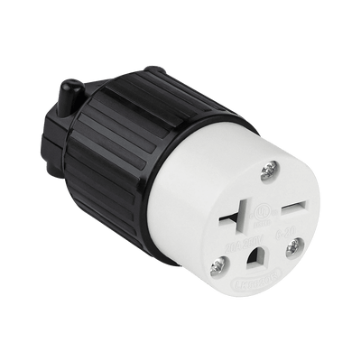 Straight Blade Cord Connector, 20A, 6-20C