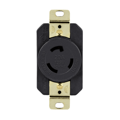 Industrial Grade Locking Receptacle, 20A, L5-20R