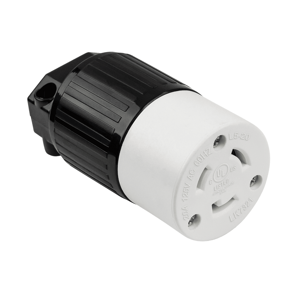Industrial Grade Locking Cord Connector, 20A, L5-20C