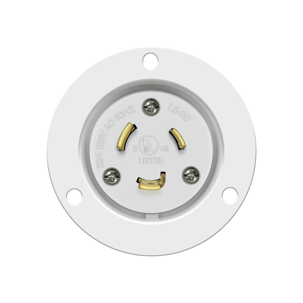 Locking Flanged Inlet, 20A, L5-20PFI