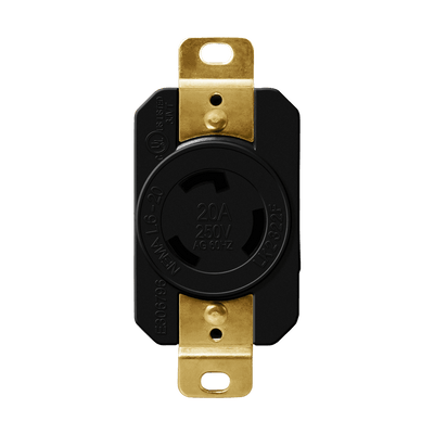 Industrial Grade Locking Receptacle, 20A, L6-20R