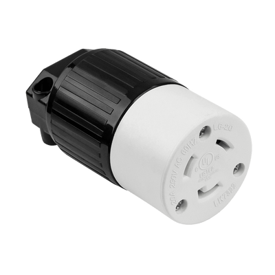 Industrial Grade Locking Cord Connector, 20A, L6-20C