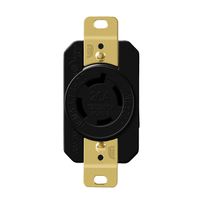 Industrial Grade Locking Receptacle, 20A, L14-20R