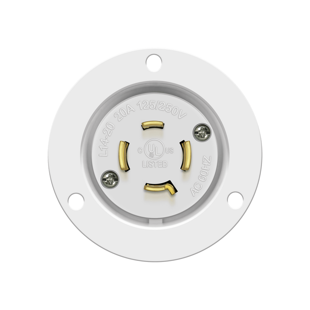 Locking Flanged Inlet, 20A, L14-20PFI