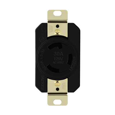 Industrial Grade Locking Receptacle, 30A, L5-30R
