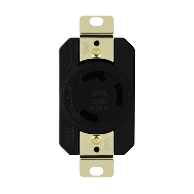 Industrial Grade Locking Receptacle, 30A, L6-30R