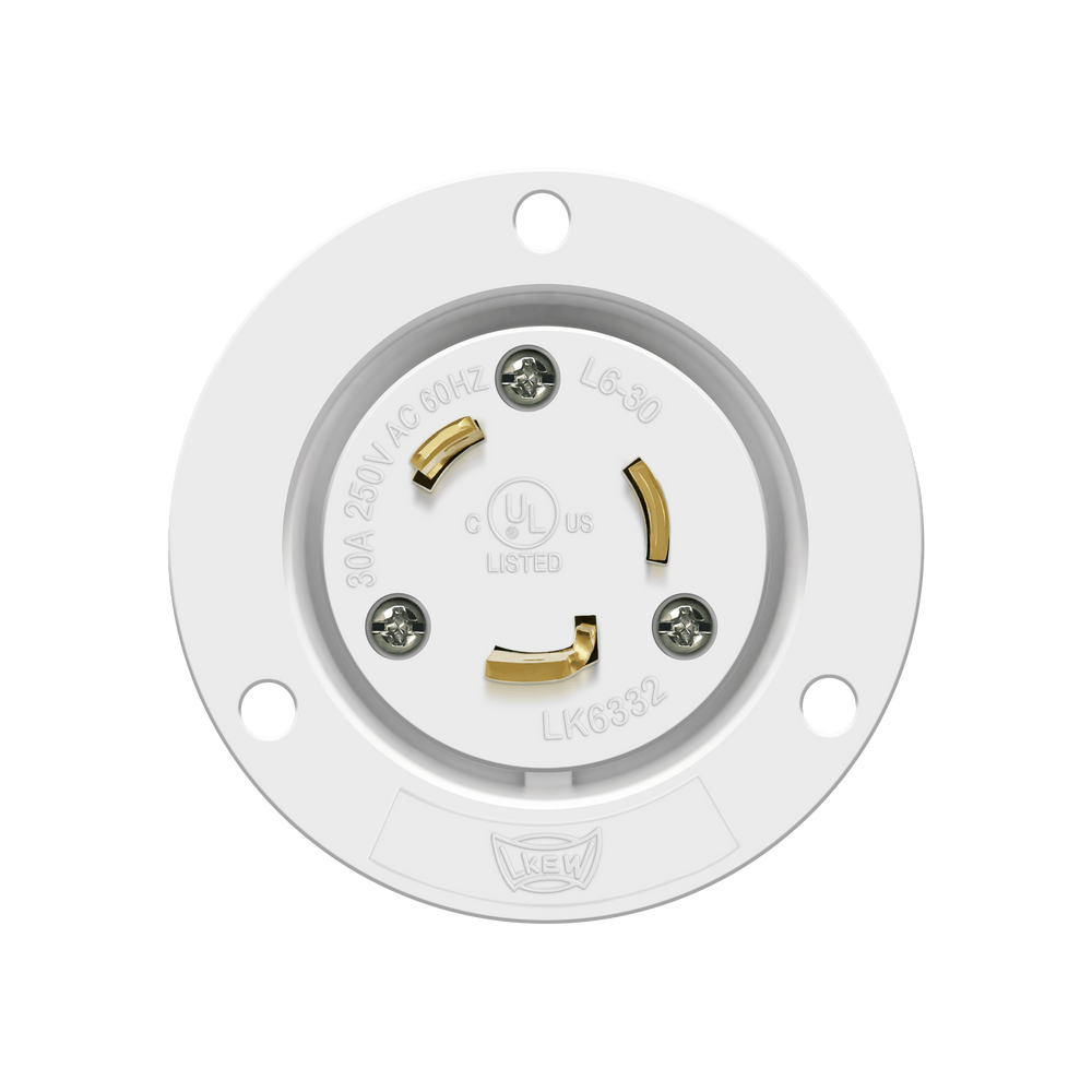 Locking Flanged Inlet, 30A, L6-30PFI