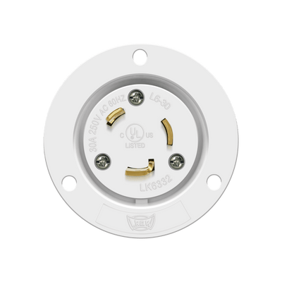 Locking Flanged Inlet, 30A, L6-30PFI