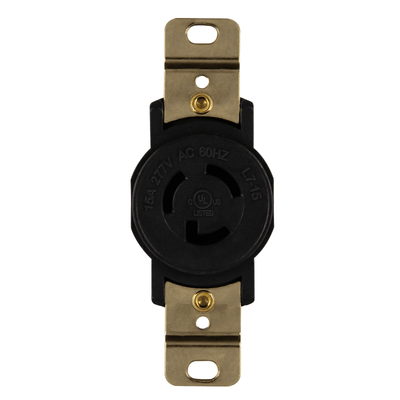 Industrial Grade Locking Receptacle, 15A, L7-15R