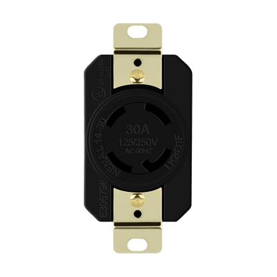 Industrial Grade Locking Receptacle, 30A, L14-30R