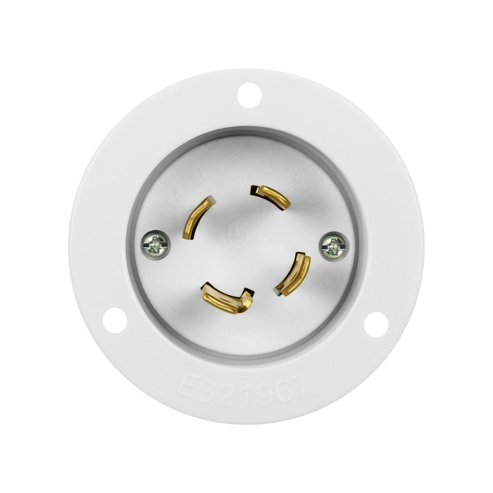 Locking Flanged Inlet, 30A, L14-30PFI