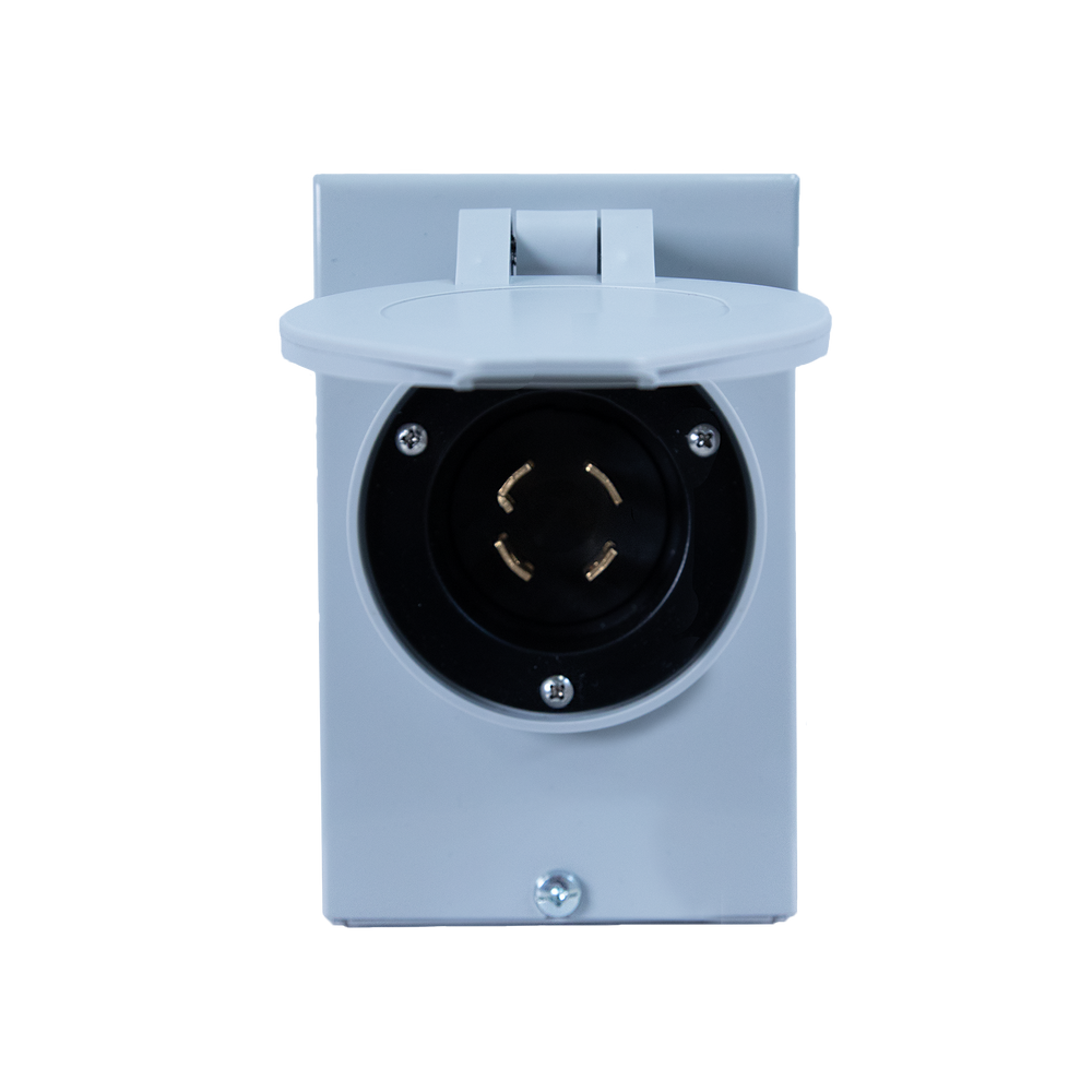 Weatherproof Power Inlet Outdoor Box, 125/250V, 30A 14-30P