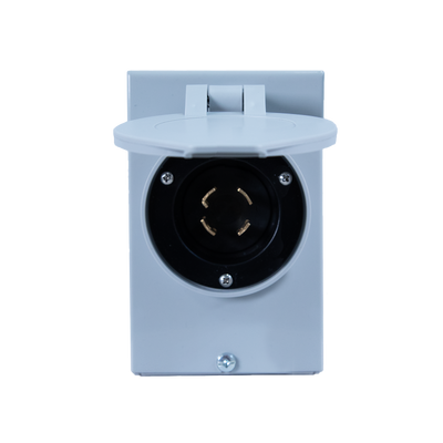 Weatherproof Power Inlet Outdoor Box, 125/250V, 30A 14-30P