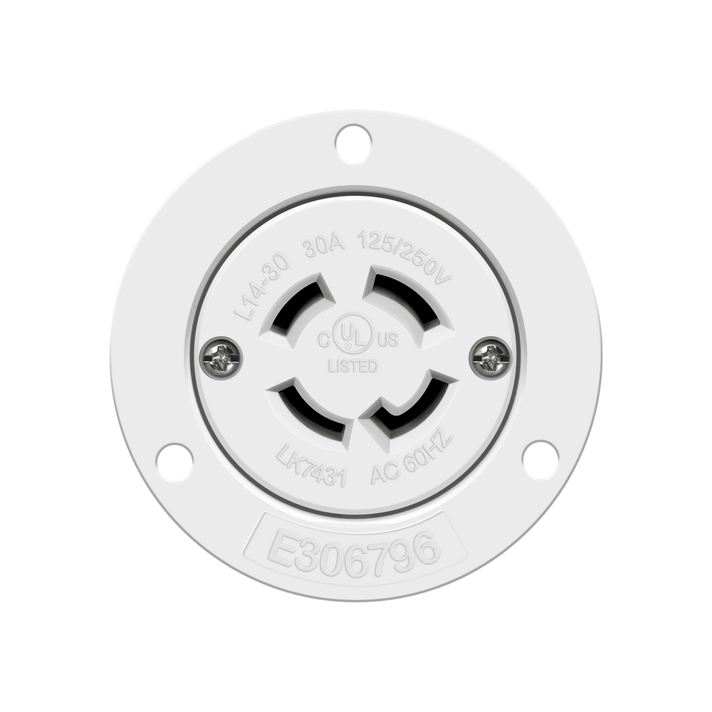 Locking Flanged Outlet, 30A, L14-30RFO