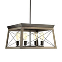 Progress 40621 P400047-020 Briarwood 4-Light Chandelier Ceiling Light, Antique Bronze