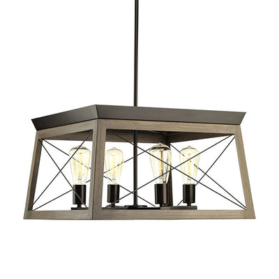 Progress Lighting P400047-020 Briarwood 4-Light Chandelier Ceiling Light, Antique Bronze