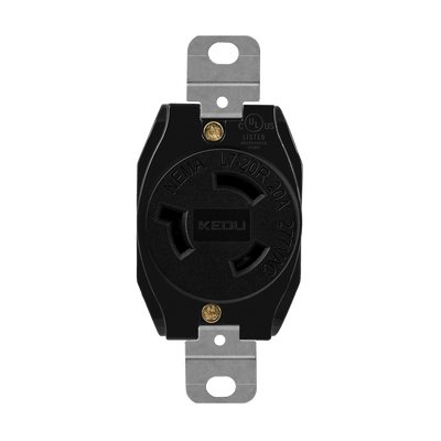 Industrial Grade Locking Receptacle, 20A, L7-20R