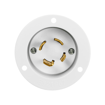 Locking Flanged Inlet, 30A, L15-30PFI