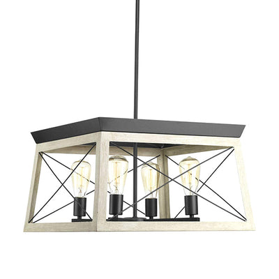 Progress Lighting P400047-143 Briarwood 4-Light Chandelier Ceiling Light, Graphite