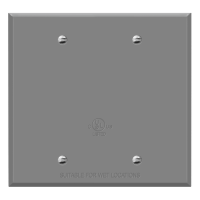 2-Gang Weatherproof Metal Blank Wall Plate