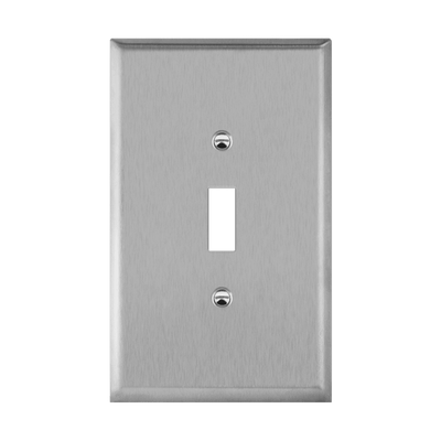 Toggle Switch One-Gang Metal Wall Plate, Oversize