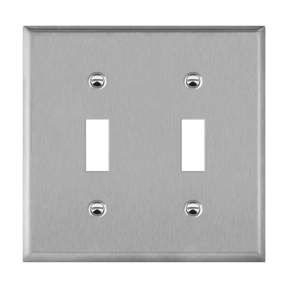 Toggle Switch Two-Gang Metal Wall Plate