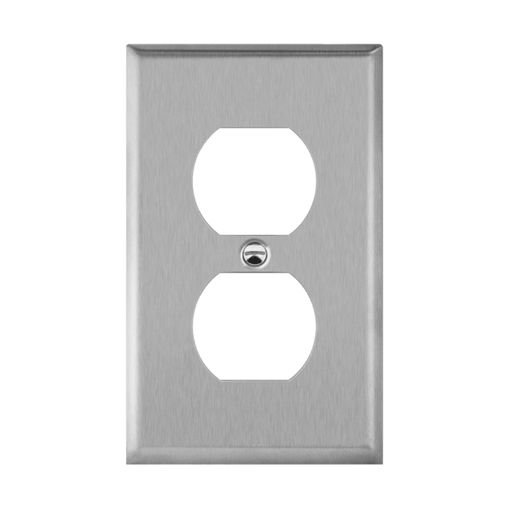 Duplex Receptacle One-Gang Metal Wall Plate