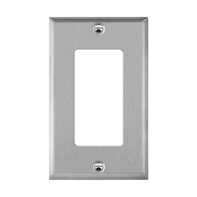 Decorator/GFCI One-Gang Metal Wall Plate