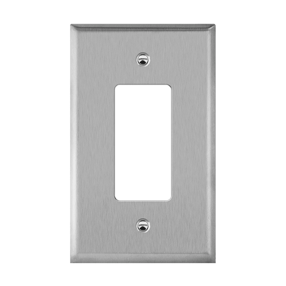 Decorator/GFCI One-Gang Metal Wall Plate, Oversize