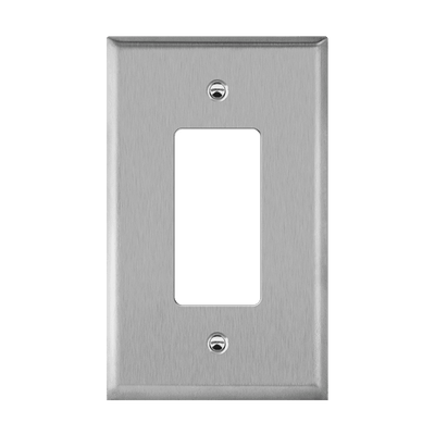 Decorator/GFCI One-Gang Metal Wall Plate, Oversize