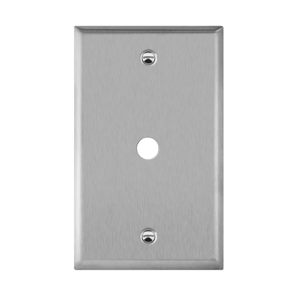 Phone/Cable One-Gang Metal Wall Plate