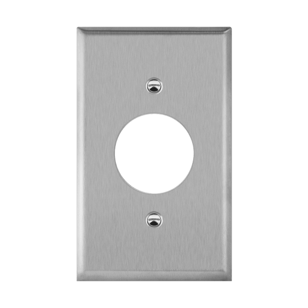 Single Receptacle One-Gang Metal Wall Plate