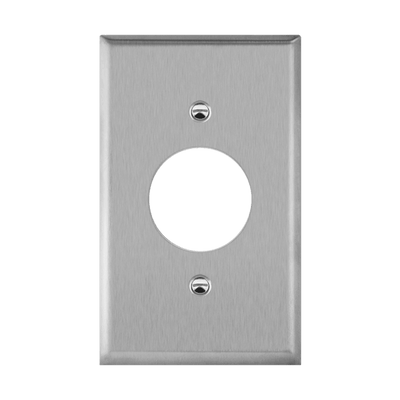 Single Receptacle One-Gang Metal Wall Plate