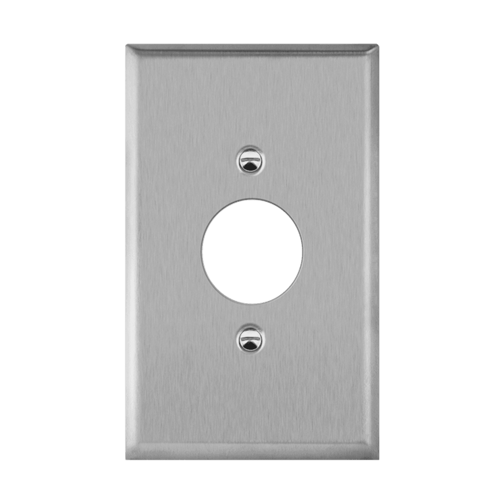 Single Receptacle One-Gang Metal Wall Plate, Oversize