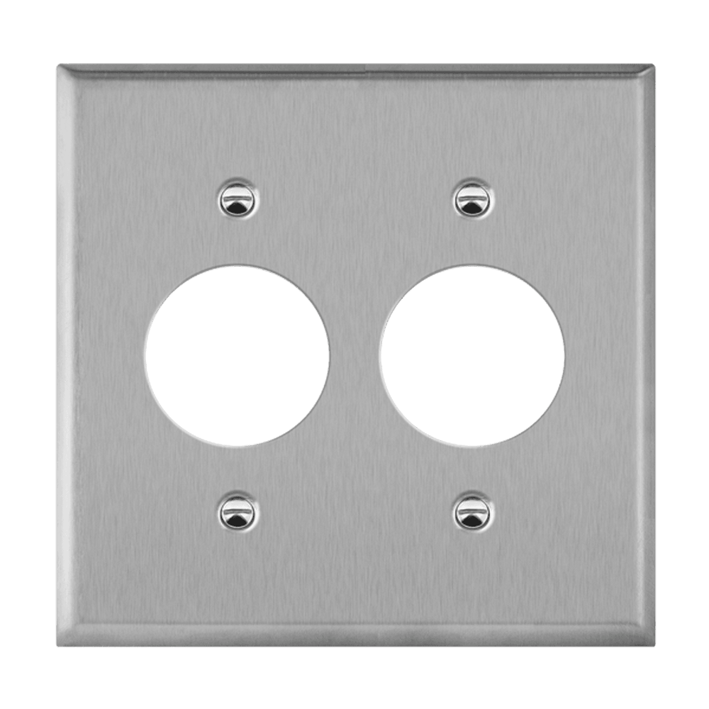 Single Receptacle Two-Gang Metal Wall Plate