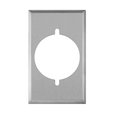 Power Outlet Receptacle One-Gang Metal Wall Plate