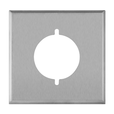 Power Outlet Receptacle Two-Gang Metal Wall Plate