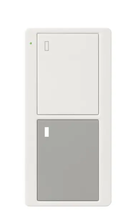 Lutron 2-Button Pico Smart Remote, with Appliance Icons, PJ2-2B-GWG-L02, White/Gray