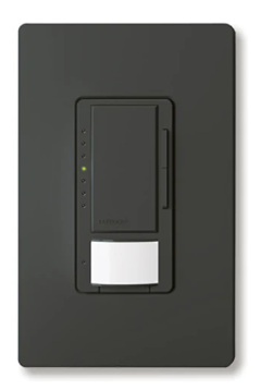 Lutron Vive Maestro 0–10V Occupancy/Vacancy Sensor Dimmer, 8A Switching, 50mA Sink, 120/277V, MRF2S-8SD010-BL, Black