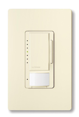 Lutron Vive Maestro 0–10V Vacancy Only Sensor Dimmer, 8A Switching, 50mA Sink, 120/277V, MRF2S-8SD010-LA, Light Almond