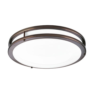 Progress Lighting P7253-17430K9 1-Light 14 in LED Flush Mount, Urban Bronze
